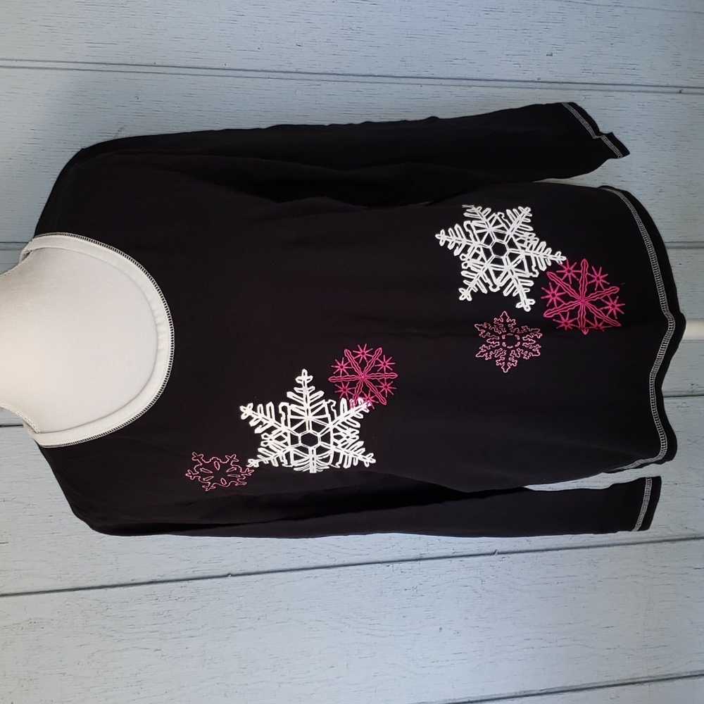 COPY - Snowflake Christmas Long Sleeve. Festive. Holidays